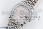 DayDate 40 SS JDF 904L Steel Silver Moon Crystal Dial on President Bracelet VR3255 V3 (Gain Weight) - Image 2