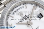 DayDate 40 SS JDF 904L Steel White Roman Dial on President Bracelet VR3255 V3 (Gain Weight) - Image 4