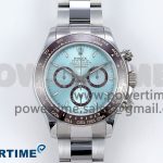 2023 Daytona 126506 QF 1:1 Best Edition 904L Steel Ice Blue Dial on SS Braclet SA4131 (Gain Weight)
