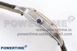 Santos Dumont 27.5mm SS/RG AF 1:1 Best Edition Silver Dial on Gray Croco Strap A157 - Image 7