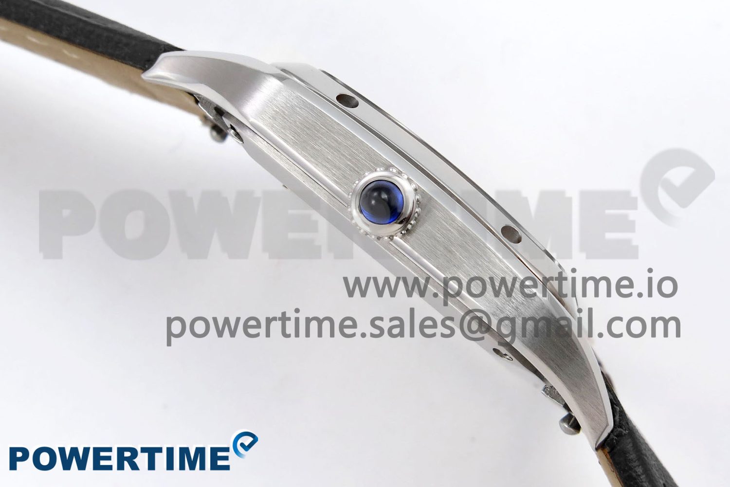 Santos Dumont 27.5mm SS AF 1:1 Best Edition Silver Dial on Black Leather Strap A157 - Image 12