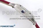 Santos Dumont 27.5mm SS AF 1:1 Best Edition Silver Dial on Red Fabric Strap A157 - Image 7