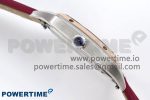 Santos Dumont 27.5mm SS/RG AF 1:1 Best Edition Silver Dial on Red Fabric Strap A157 - Image 6
