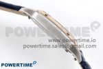 Santos Dumont 27.5mm SS/RG AF 1:1 Best Edition Silver Dial on Blue Croco Strap A157 - Image 7