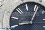 Royal Oak 41mm 15500 SS APSF 1:1 Best Edition Blue Textured Dial on SS Bracelet SA4302 Super Clone - Image 4