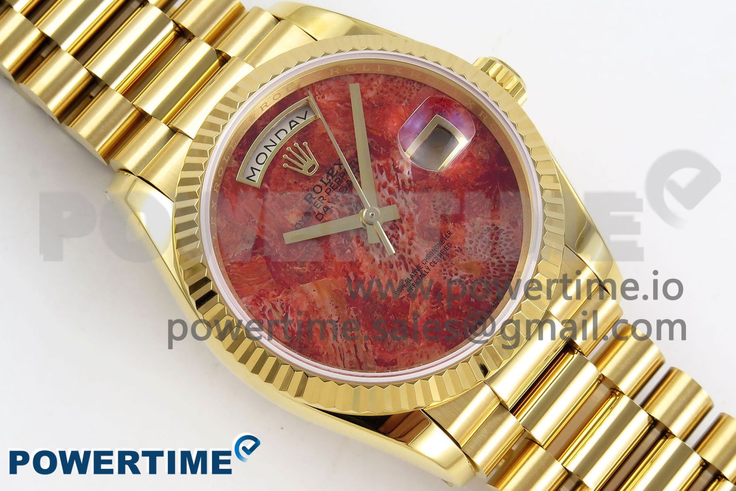 Day Date 36 YG RAF Best Edition Rock Dial on YG Bracelet A2836 - Image 3