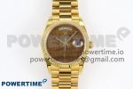 Day Date 36 YG RAF Best Edition Brown Wave Dial on YG Bracelet A2836