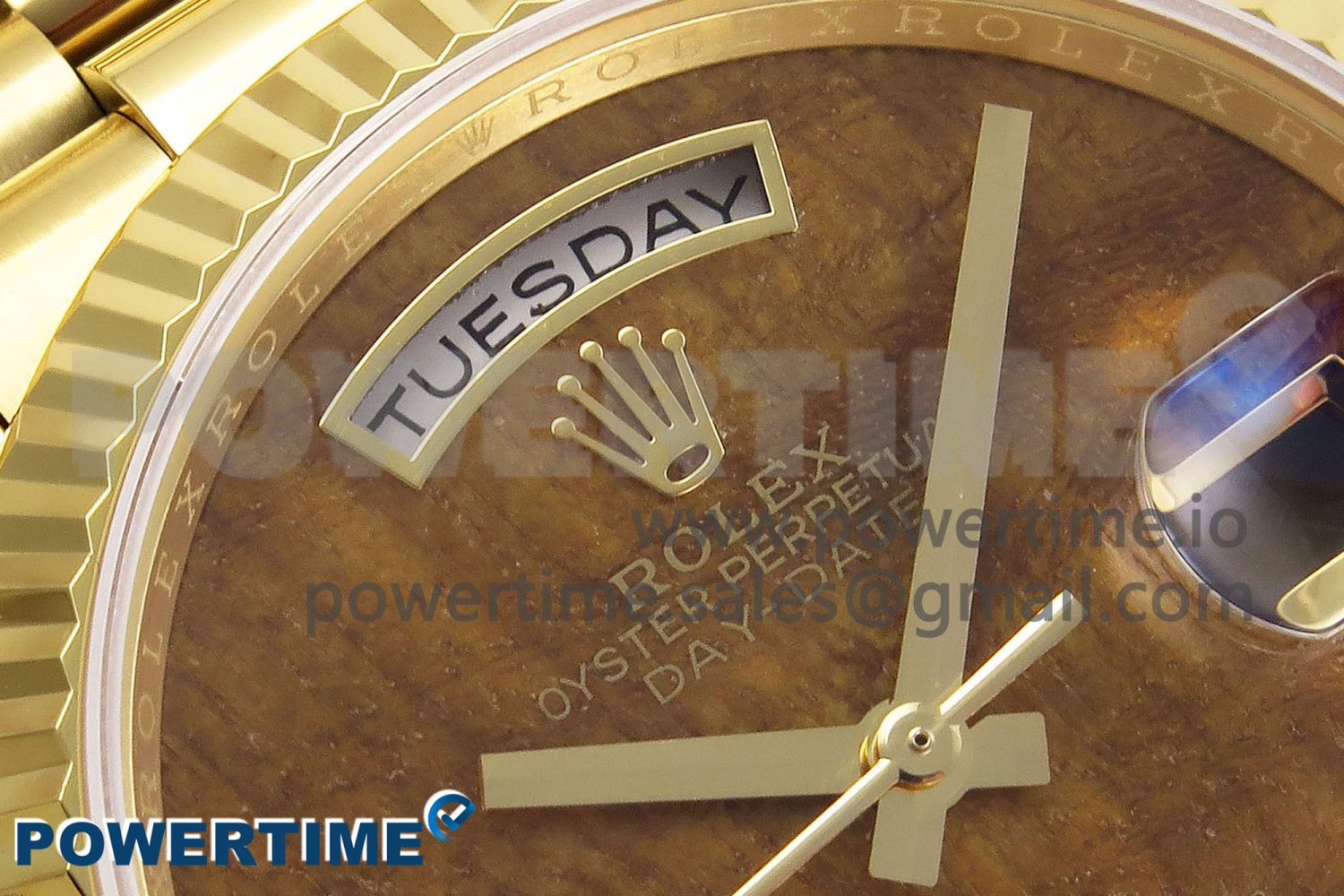 Day Date 36 YG RAF Best Edition Brown Wave Dial on YG Bracelet A2836 - Image 4