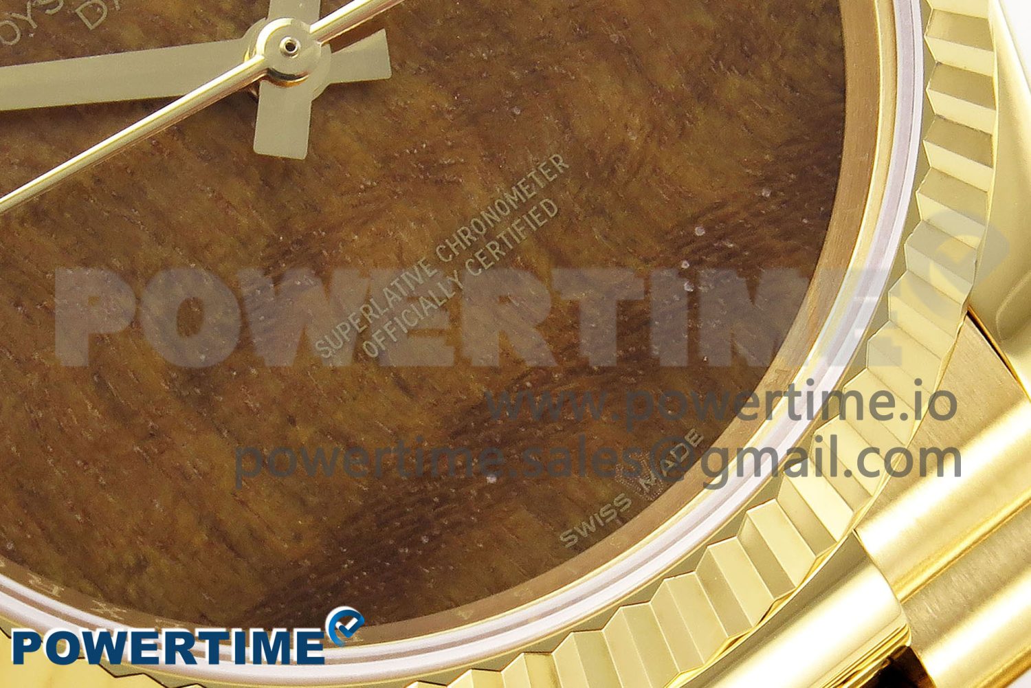 Day Date 36 YG RAF Best Edition Brown Wave Dial on YG Bracelet A2836 - Image 5