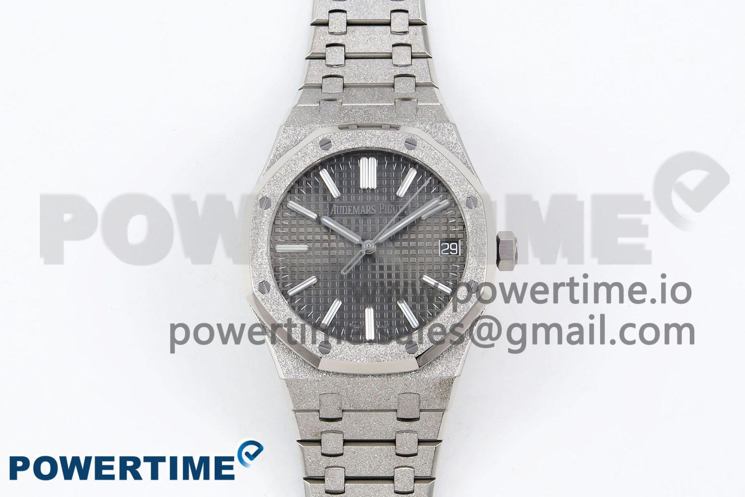 Royal Oak 41mm 15500 SS APSF 1:1 Best Edition Grey Textured Dial on SS Bracelet SA4302 Super Clone - Image 1