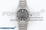 Royal Oak 41mm 15500 SS APSF 1:1 Best Edition Grey Textured Dial on SS Bracelet SA4302 Super Clone
