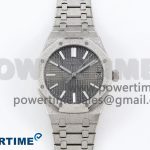 Royal Oak 41mm 15500 SS APSF 1:1 Best Edition Grey Textured Dial on SS Bracelet SA4302 Super Clone