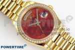 Day Date 36 YG RAF Best Edition Diamond Bezel Rock Dial on YG Bracelet A2836 - Image 3