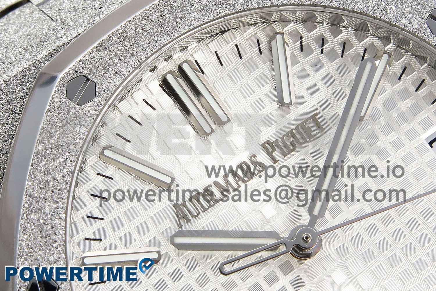 Royal Oak 41mm 15500 SS APSF 1:1 Best Edition White Textured Dial on SS Bracelet SA4302 Super Clone - Image 4