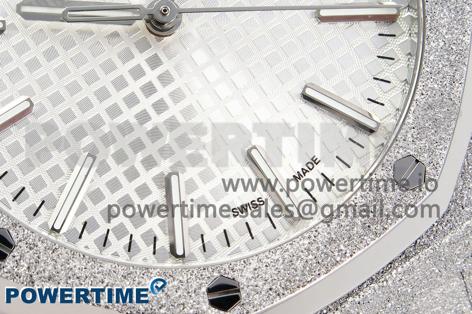 Royal Oak 41mm 15500 SS APSF 1:1 Best Edition White Textured Dial on SS Bracelet SA4302 Super Clone - Image 5