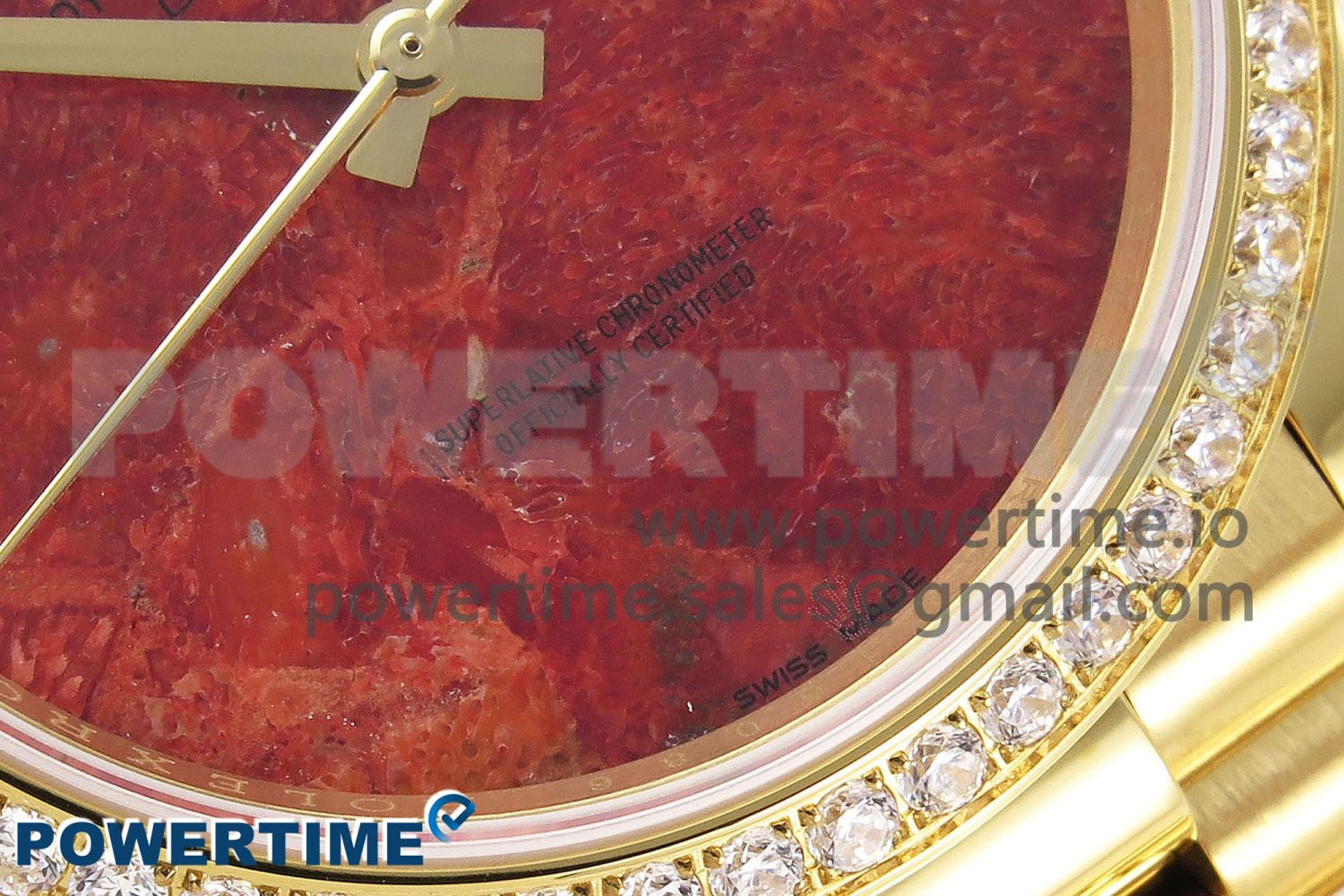 Day Date 36 YG RAF Best Edition Diamond Bezel Rock Dial on YG Bracelet A2836 - Image 5