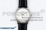 Master Ultra Thin Small Second SS APSF 1:1 Best Edition White Dial on Black Leather Strap SA896 Super Clone