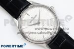 Master Ultra Thin Small Second SS APSF 1:1 Best Edition White Dial on Black Leather Strap SA896 Super Clone - Image 3