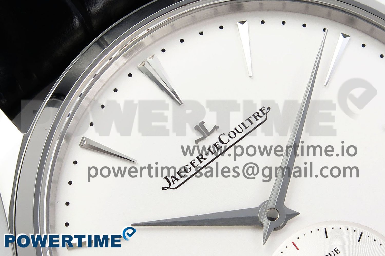 Master Ultra Thin Small Second SS APSF 1:1 Best Edition White Dial on Black Leather Strap SA896 Super Clone - Image 4