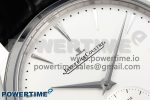 Master Ultra Thin Small Second SS APSF 1:1 Best Edition White Dial on Black Leather Strap SA896 Super Clone - Image 4