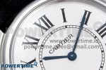 Ronde De Cartier 29mm DRF 1:1 Best Edition Sandblasted Silver-Plated White Dial on Black Leather Strap Ronda Quartz - Image 5