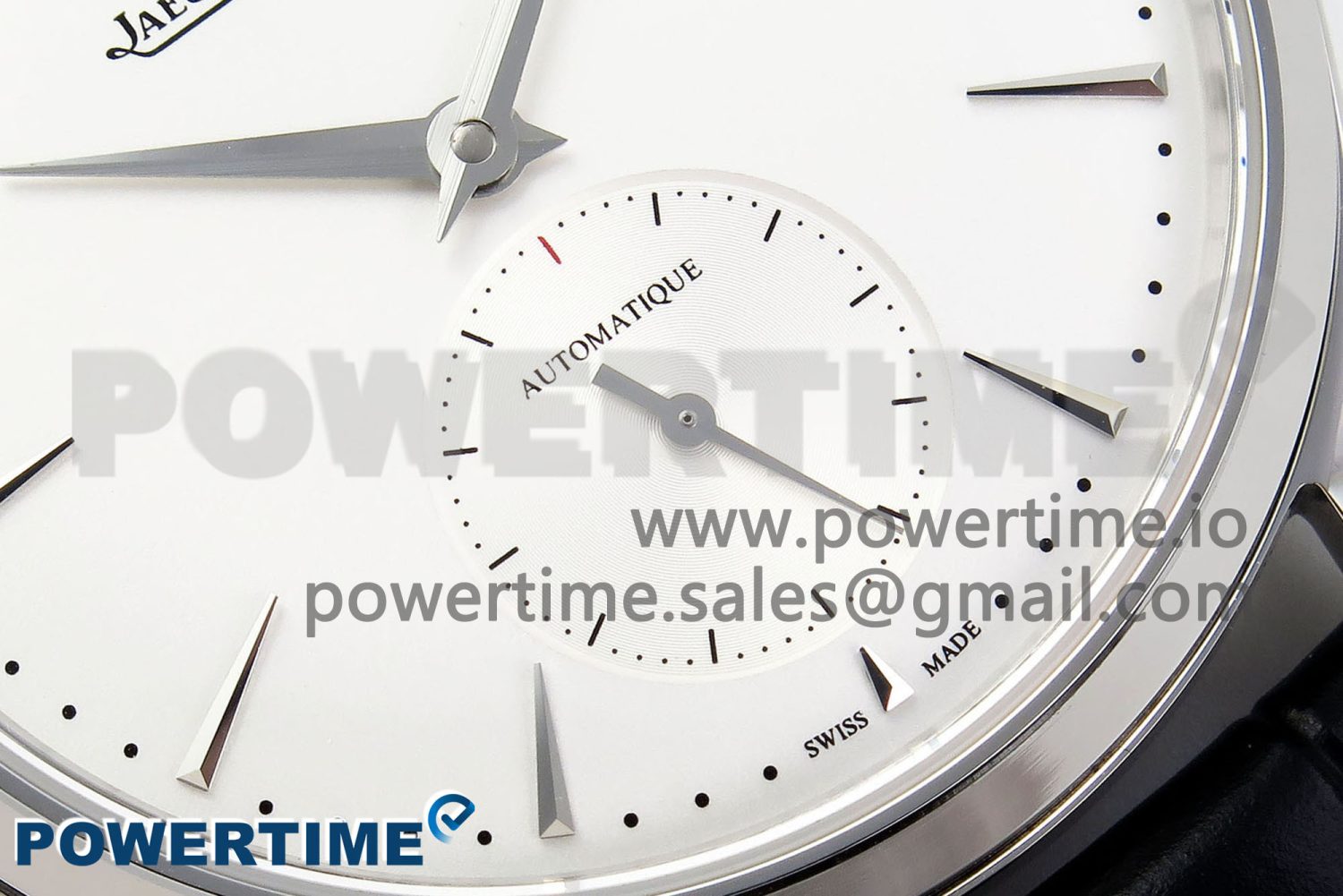 Master Ultra Thin Small Second SS APSF 1:1 Best Edition White Dial on Black Leather Strap SA896 Super Clone - Image 5