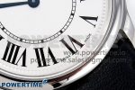 Ronde De Cartier 29mm DRF 1:1 Best Edition Sandblasted Silver-Plated White Dial on Black Leather Strap Ronda Quartz - Image 6