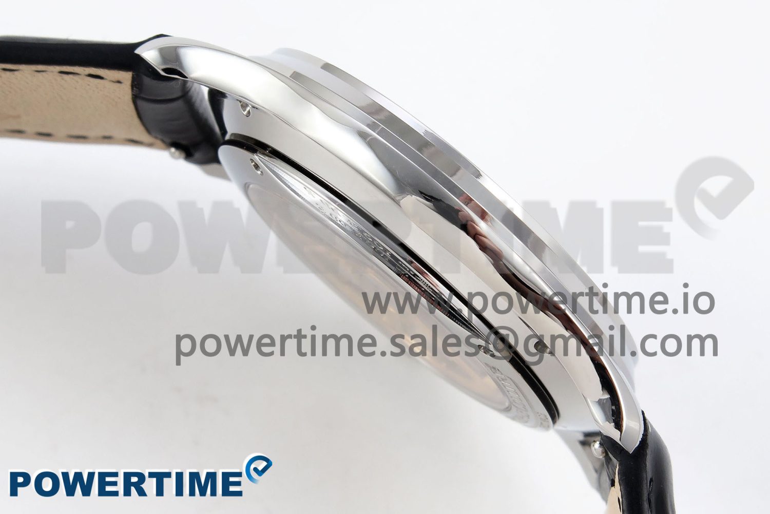 Master Ultra Thin Small Second SS APSF 1:1 Best Edition White Dial on Black Leather Strap SA896 Super Clone - Image 7
