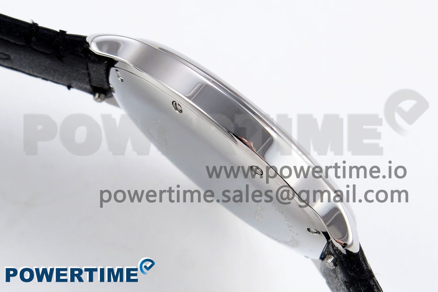 Ronde De Cartier 29mm DRF 1:1 Best Edition Sandblasted Silver-Plated White Dial on Black Leather Strap Ronda Quartz - Image 8