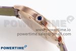 Ronde Louis Cartier 29mm RG DRF 1:1 Best Edition Sandblasted Beige Dial on Purple Leather Strap Ronda Quartz - Image 6