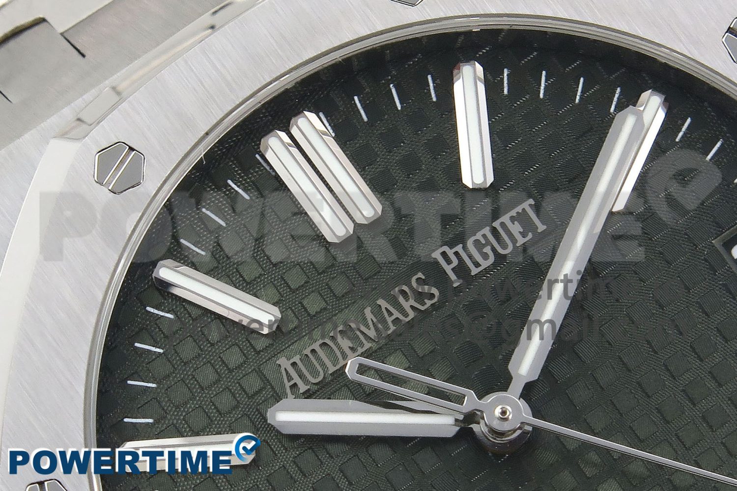 Royal Oak 41mm 15500 SS APSF 1:1 Best Edition Green Textured Dial on SS Bracelet SA4302 Super Clone - Image 4