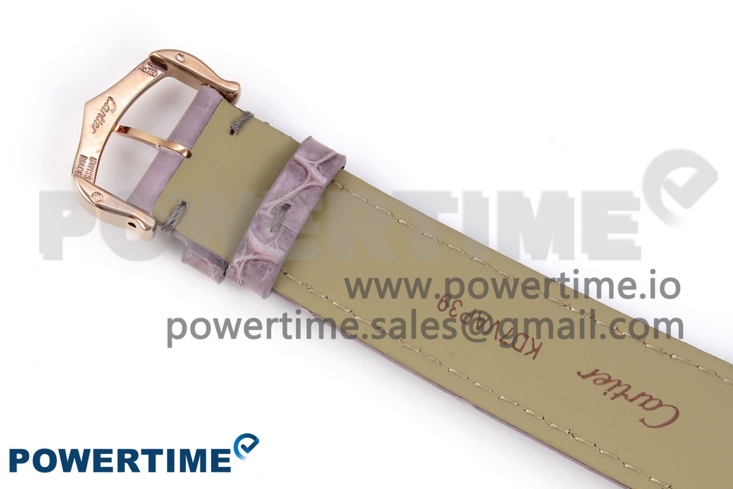 Ronde Louis Cartier 29mm RG DRF 1:1 Best Edition Sandblasted Beige Dial on Purple Leather Strap Ronda Quartz - Image 13