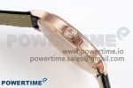 Ronde Louis Cartier 36mm RG DRF 1:1 Best Edition Sandblasted Beige Dial Diamonds Bezel on Black Leather Strap Ronda Quartz - Image 6