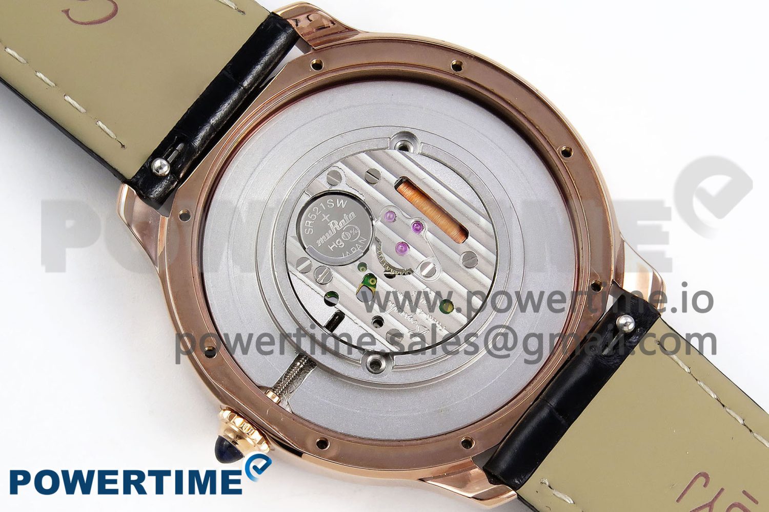 Ronde De Cartier 36mm RG DRF 1:1 Best Edition Sandblasted Silver-Plated White Dial on Black Leather Strap Ronda Quartz - Image 11