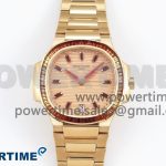 Nautilus 7118 Ladies RG Orange Diamonds PPF 1:1 Best Edition RG Dial on RG Bracelet 324CS