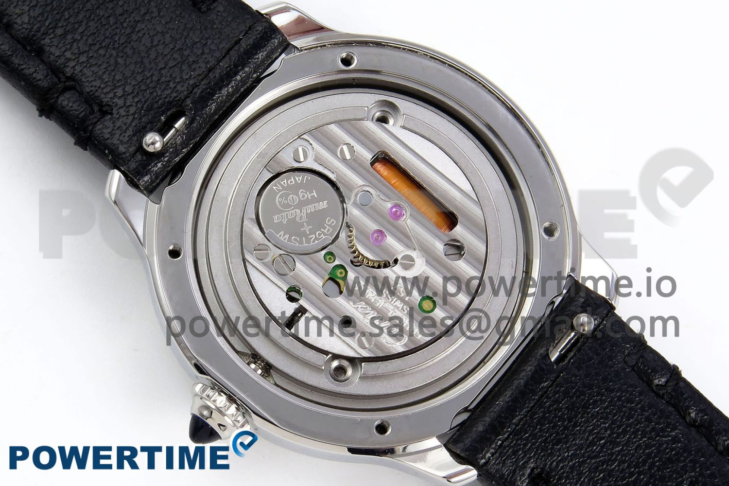 Ronde De Cartier 29mm DRF 1:1 Best Edition Sandblasted Silver-Plated White Dial on Black Leather Strap Ronda Quartz - Image 9