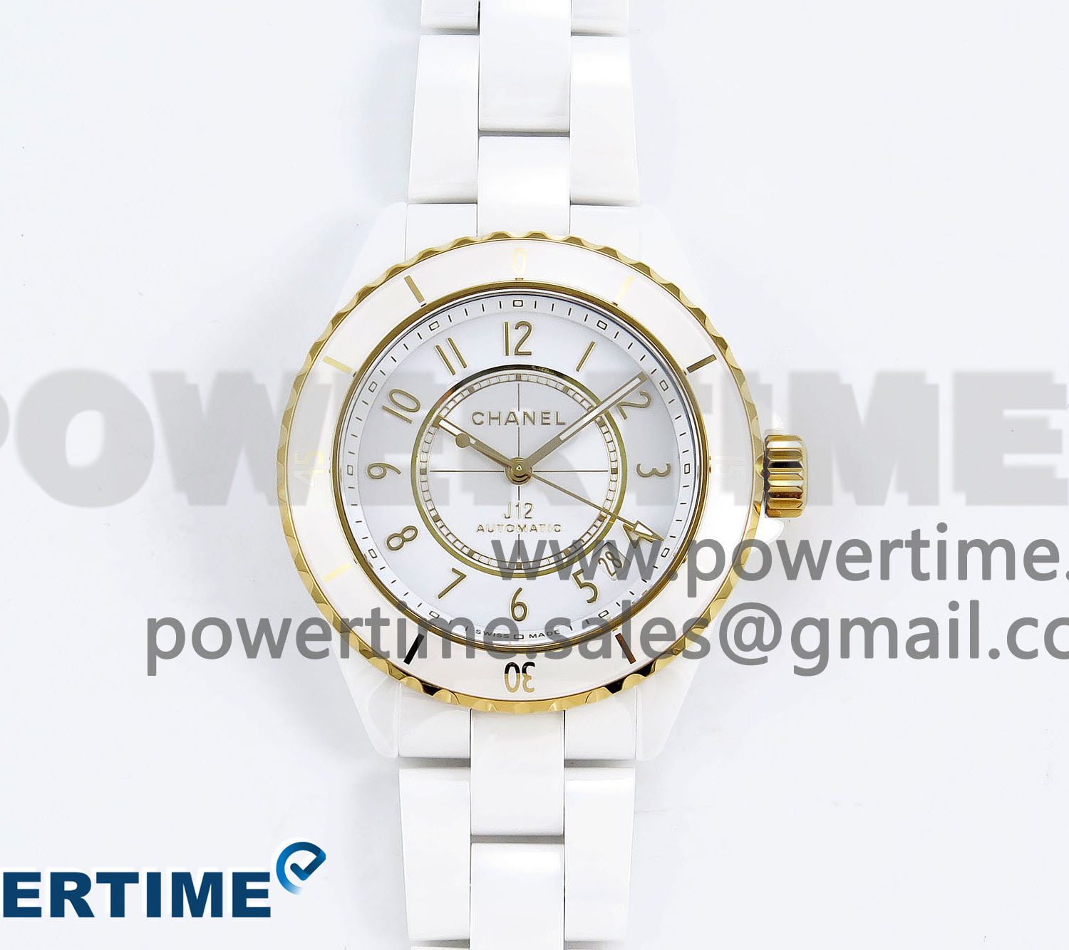 J13 38mm YG White Ceramic BVF 1:1 Best Edition White Dial on Bracelet A12.1