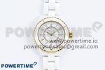J13 38mm YG White Ceramic BVF 1:1 Best Edition White Dial on Bracelet A12.1