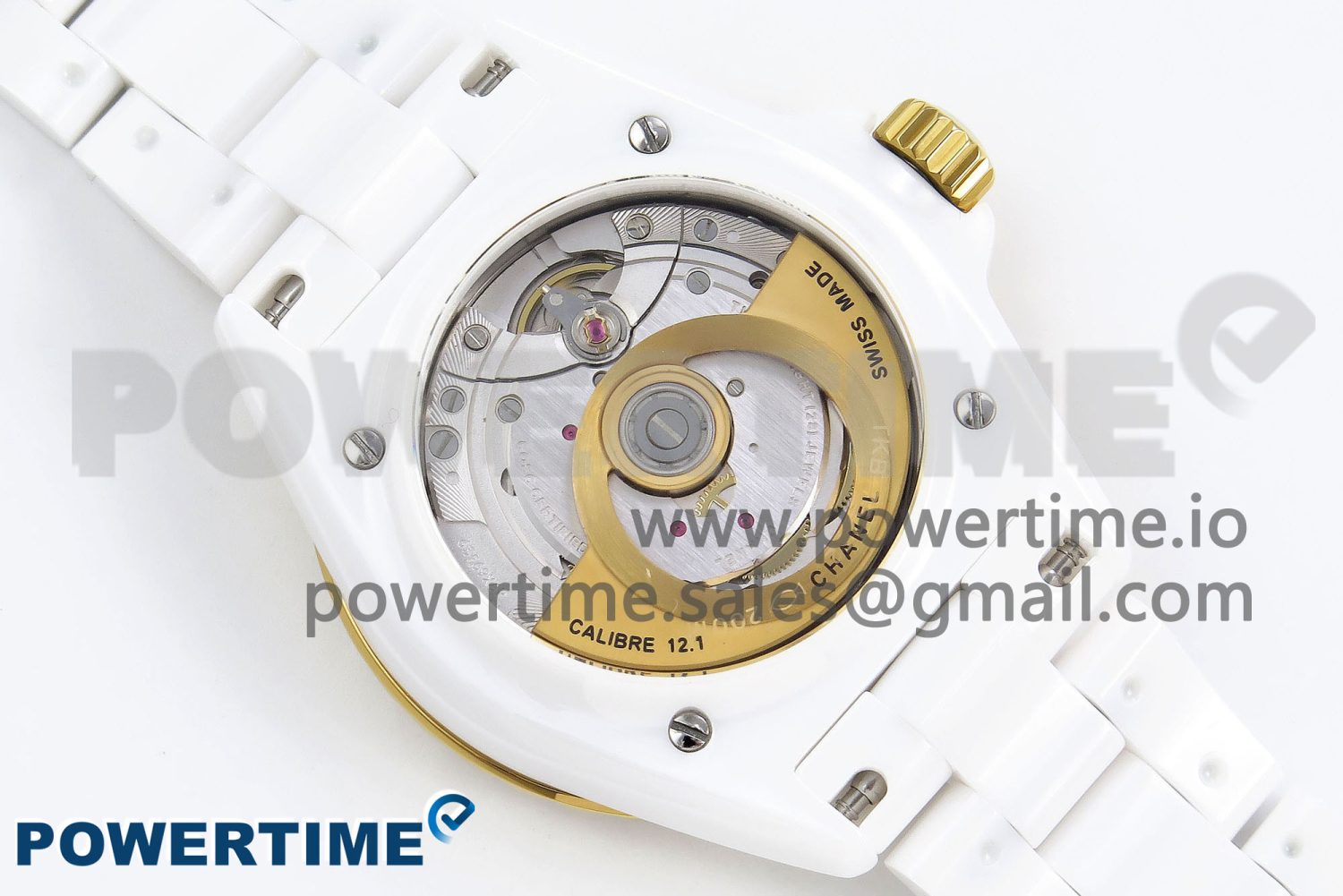 J13 38mm YG White Ceramic BVF 1:1 Best Edition White Dial on Bracelet A12.1 - Image 8