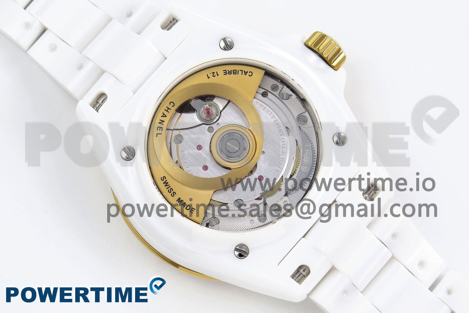 J13 38mm YG White Ceramic BVF 1:1 Best Edition White Dial on Bracelet A12.1 - Image 9