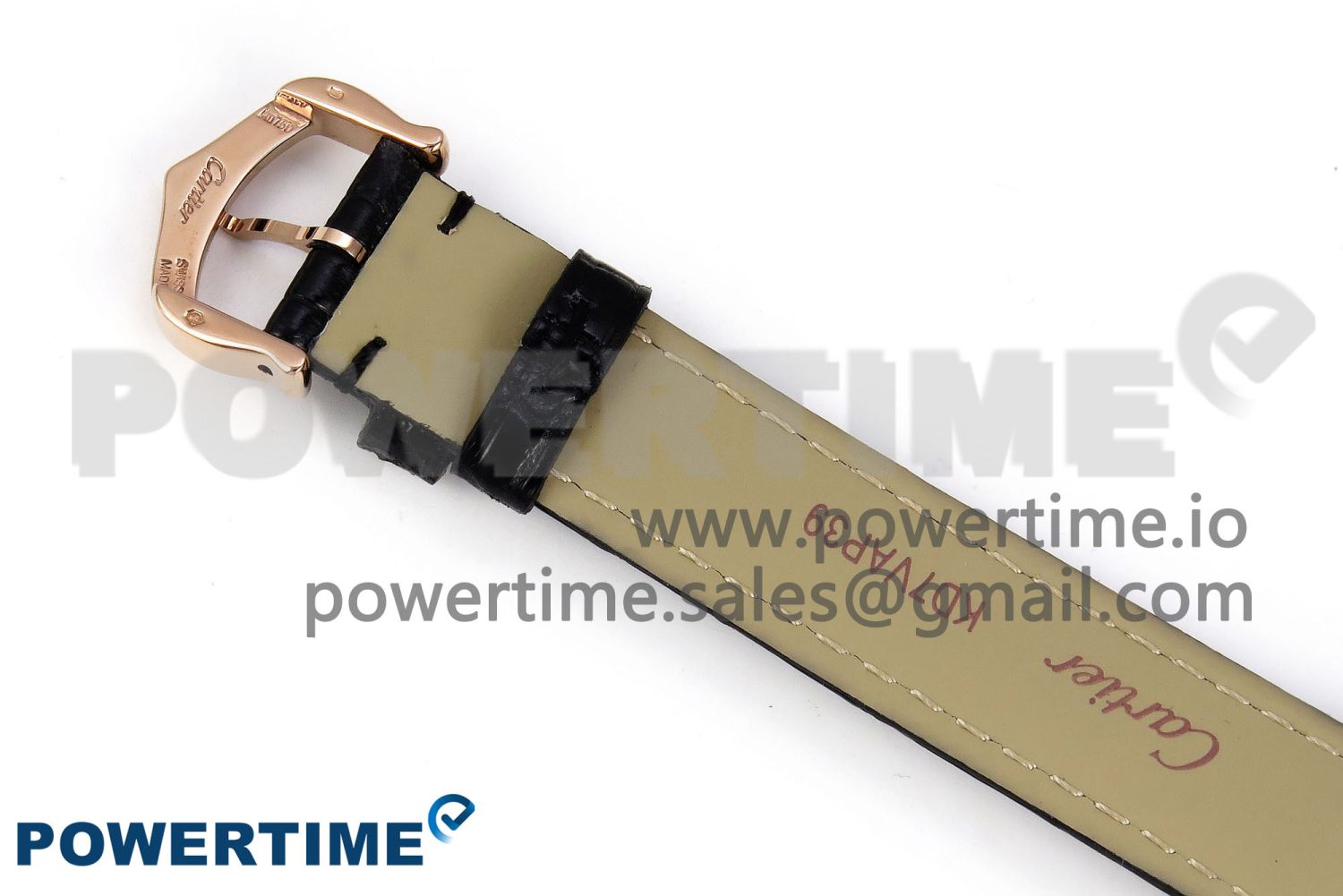 Ronde Louis Cartier 29mm RG DRF 1:1 Best Edition Sandblasted Beige Dial Diamonds Bezel on Black Leather Strap Ronda Quartz - Image 14