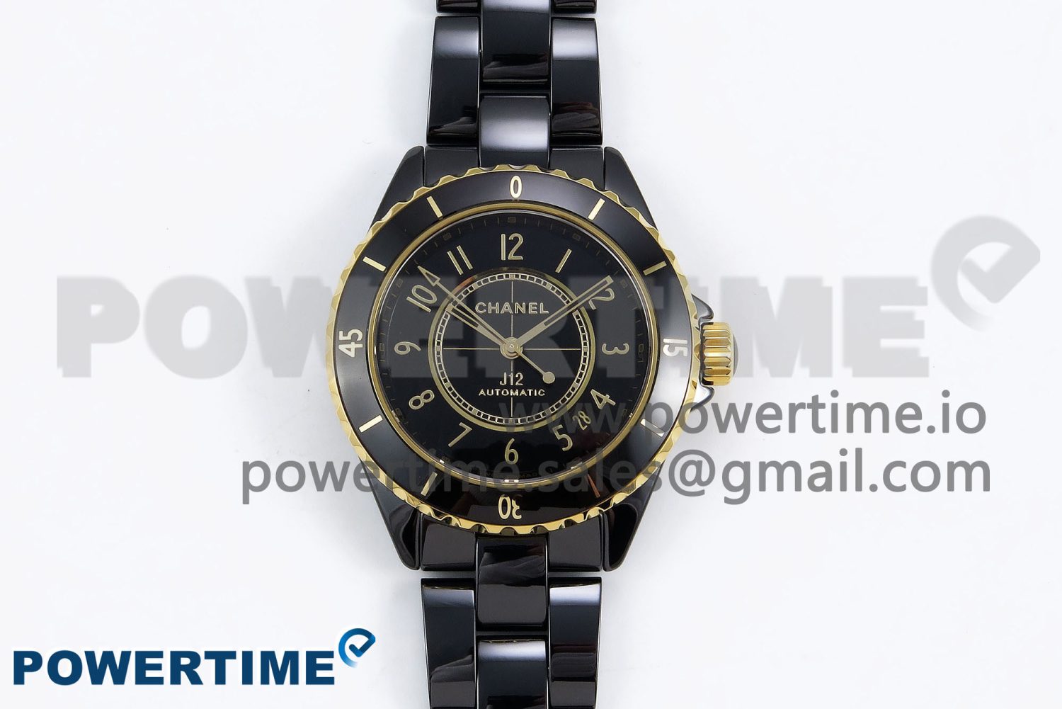 J13 38mm YG Black Ceramic BVF 1:1 Best Edition Black Dial on Bracelet A12.1 - Image 1