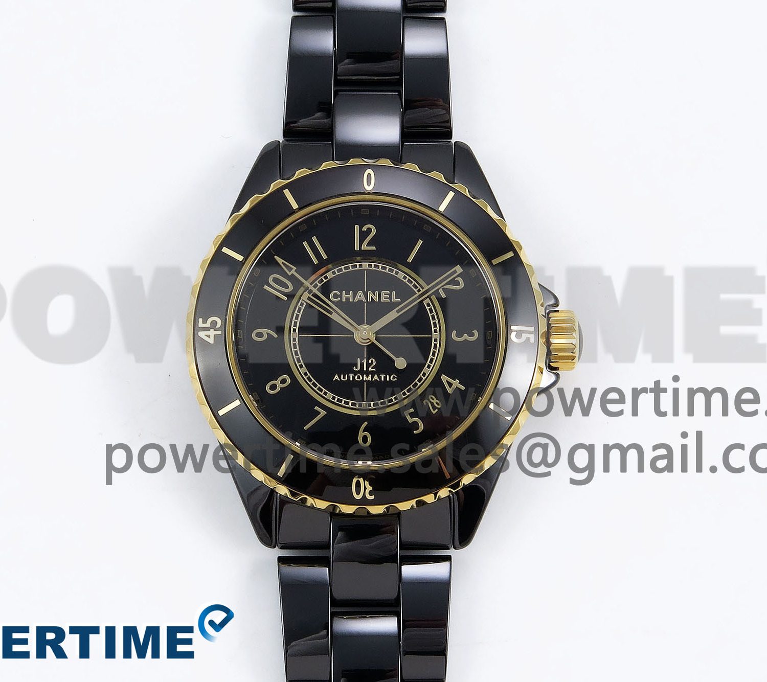 J13 38mm YG Black Ceramic BVF 1:1 Best Edition Black Dial on Bracelet A12.1