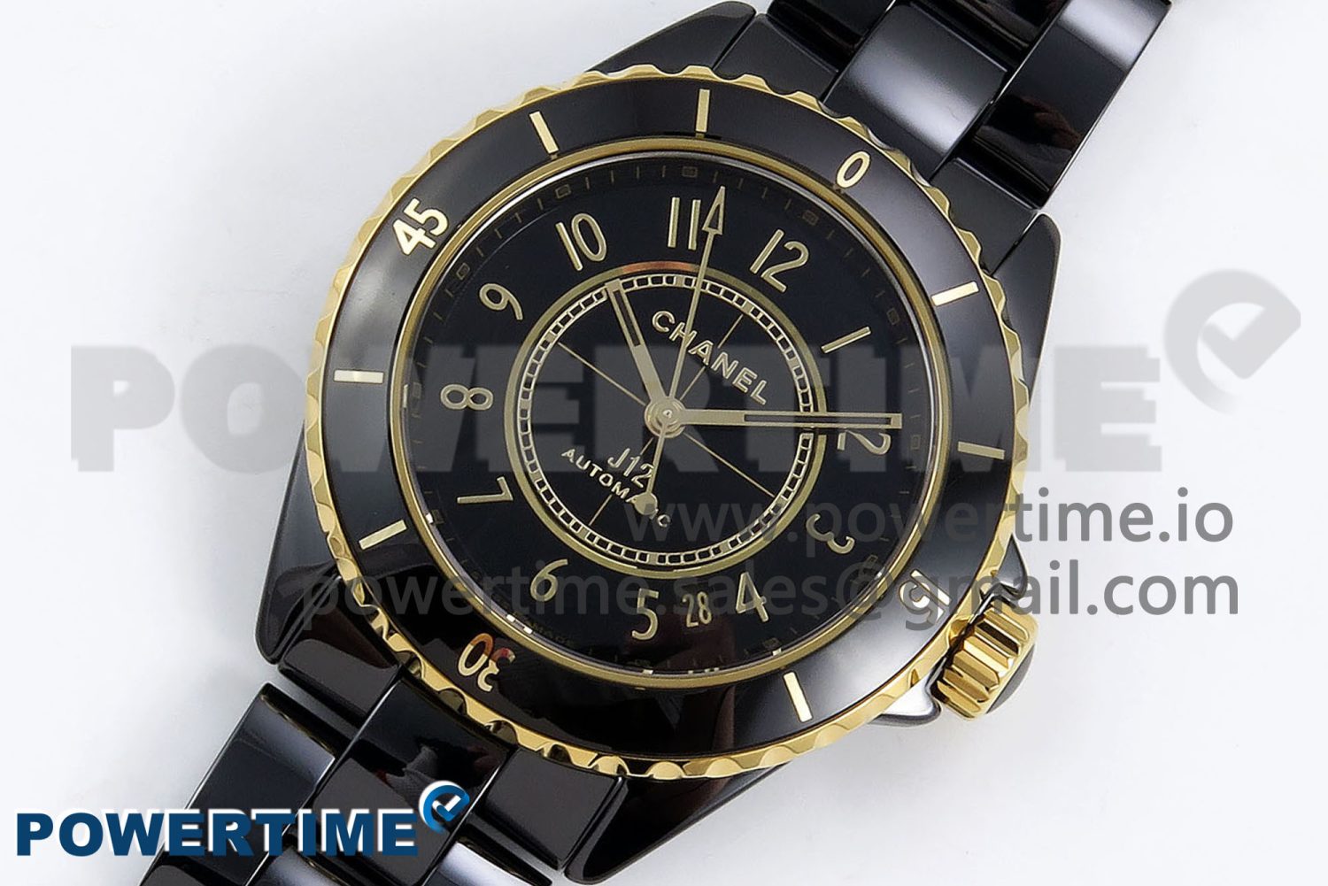 J13 38mm YG Black Ceramic BVF 1:1 Best Edition Black Dial on Bracelet A12.1 - Image 2