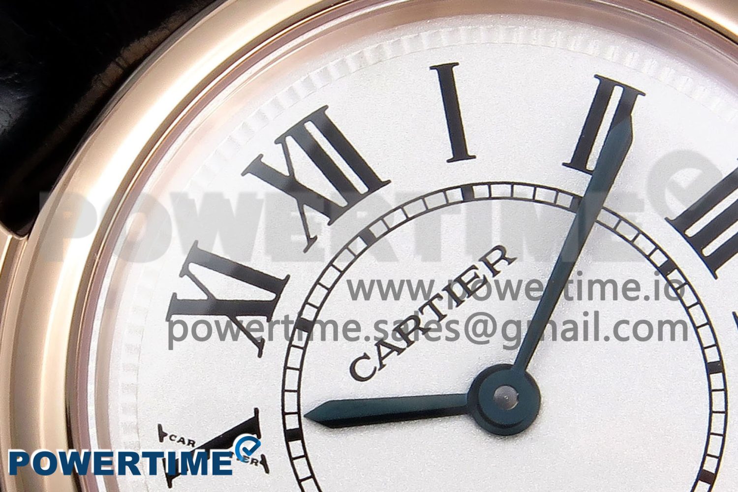 Ronde De Cartier 29mm RG DRF 1:1 Best Edition Sandblasted Silver-Plated White Dial on Black Leather Strap Ronda Quartz - Image 6
