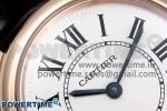 Ronde De Cartier 29mm RG DRF 1:1 Best Edition Sandblasted Silver-Plated White Dial on Black Leather Strap Ronda Quartz - Image 6