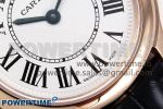 Ronde De Cartier 29mm RG DRF 1:1 Best Edition Sandblasted Silver-Plated White Dial on Black Leather Strap Ronda Quartz - Image 7