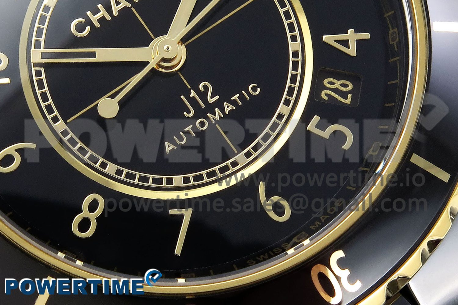 J13 38mm YG Black Ceramic BVF 1:1 Best Edition Black Dial on Bracelet A12.1 - Image 5