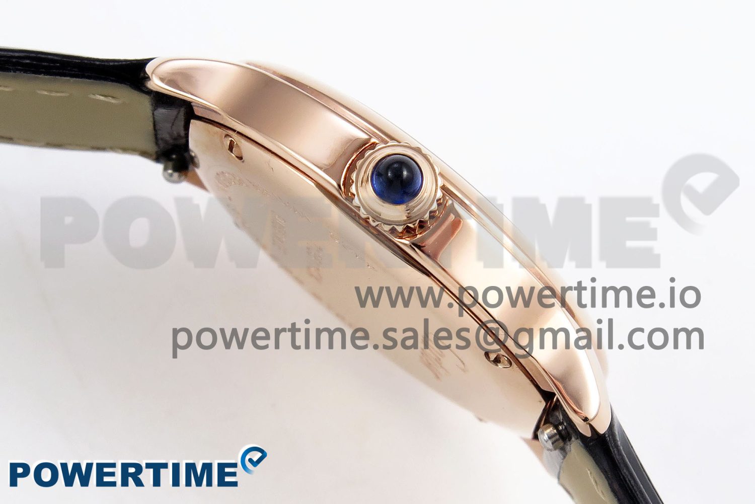 Ronde De Cartier 29mm RG DRF 1:1 Best Edition Sandblasted Silver-Plated White Dial on Black Leather Strap Ronda Quartz - Image 8