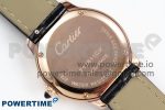 Ronde De Cartier 29mm RG DRF 1:1 Best Edition Sandblasted Silver-Plated White Dial on Black Leather Strap Ronda Quartz - Image 10